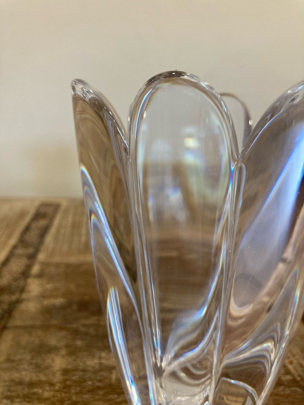 Orrefors Crystal Eight Point Tulip Flower Vase 6 5/8” Tall Sweden - Picture 15 of 15